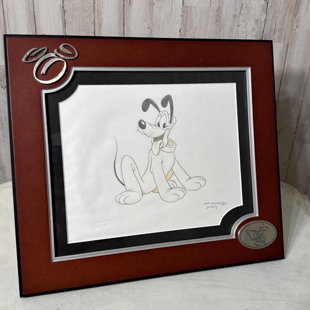 Framed Disney Parks Artist Character Sketch Disney Studios Pluto 2007